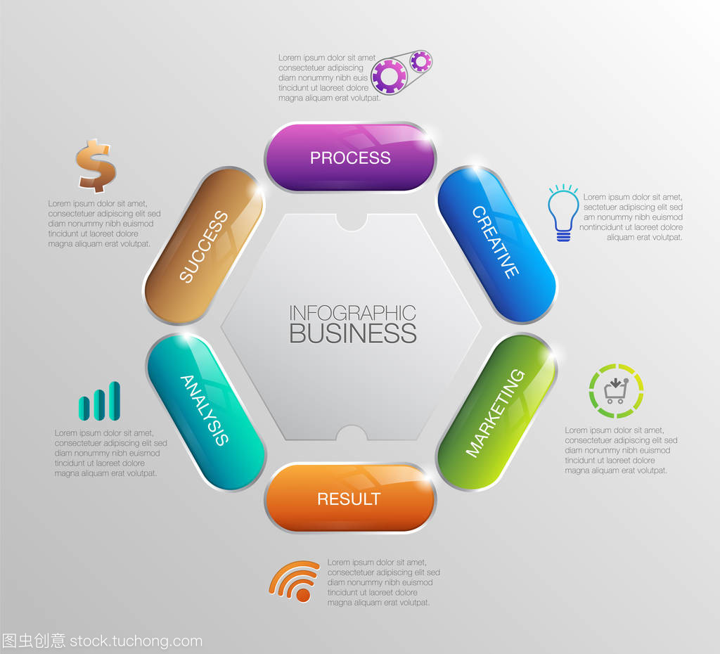 信息图表 商务世界中的导航之星